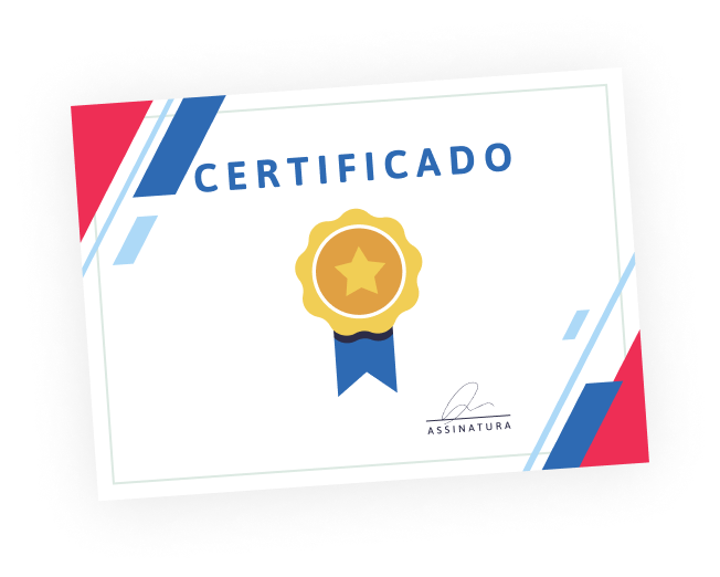 Ilustração de certificado de conclusão de curso